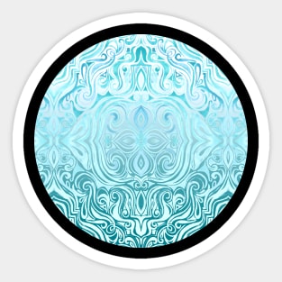 Twists & Turns in Turquoise & Teal Sticker